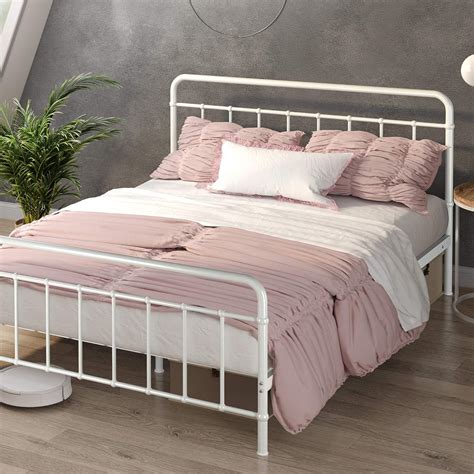 zinus florence metal platform bed frame mattress foundation no box|zinus full bed frame platform.